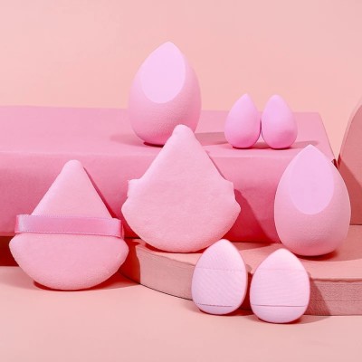 Gonegal Makeup Triangle Sponge Blender With Finger Puff, Mini Soft Sponge Pack of-8