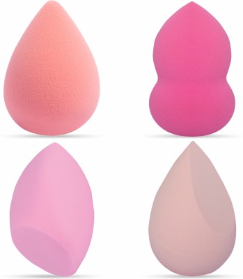 GUBB Beauty Blender Makeup Sponge, Foundation Blending Sponge, Flawless for Liquid, Powder, BB Cream and Sunscreen, 4 Pcs 4 Shapes with Storage Box