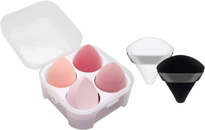 glam more 2pcs cone sponge and 4 pcs puff sponge
