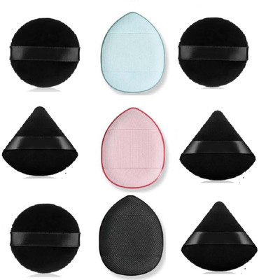 WECHARMERZ Makeup tools pizza puff 3pcs finger puff 3pcs & 3pcs Round Puff set off 9