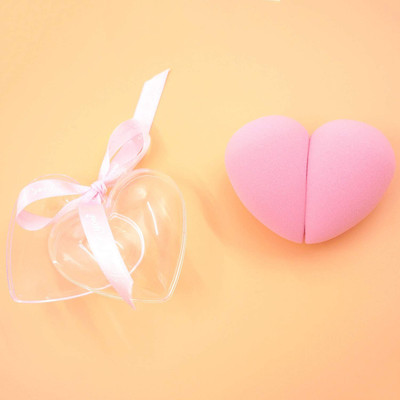 lakyou Glow 2 PCS Heart-Shaped Makeup Sponge Set with Storage Box for Liquid, Cream,...