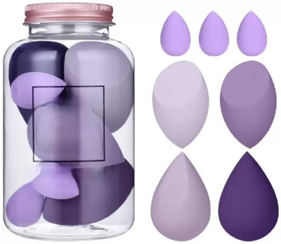 zemglam 7Pcs Blender in jar 7 Pieces Beauty Face Blender Set with jar (4Big + 3Small)