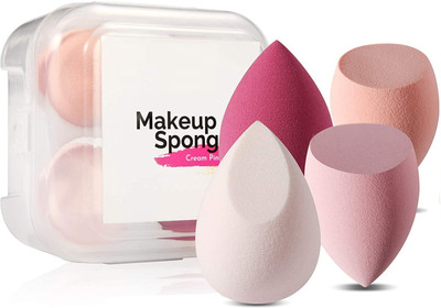 Facejewel 4 Pcs Makeup Sponge Foundation Blending Sponge Cream, and Powder With Box
