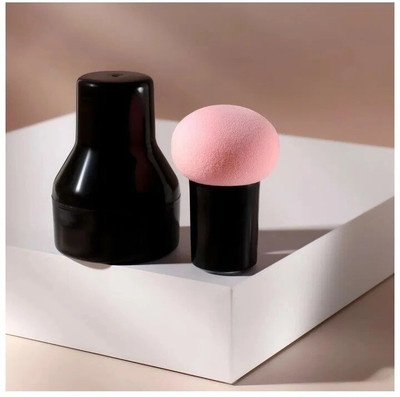 MAJESTIQUE Mushroom Blender Beauty Foundation Sponge with Handle Case