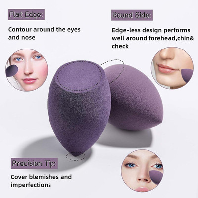 USBK makeup blender Angled Edge Sponge, Effortless Application, Latex Free