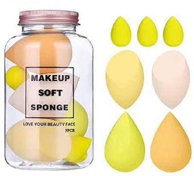 LOVHIDE Makeup Sponge Set Beauty Blender With Box ( 4 Big + 3 Mini)