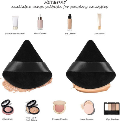 Elecsera Powder Sponge Foundation Powder Triangle Sponge