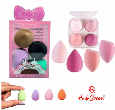 HUDAQUEEN Set of 4 Big & 4 Mini Blenders for Flawless Foundation and Concealer