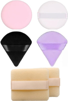 Gonegal Triangle Round And Square Powder Puff Washable Soft Sponge Wet Dry Makeup Tool