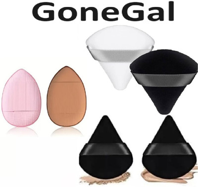 Gonegal Makeup Triangle Sponge Blender With Finger Puff, Soft Sponge Pack of-6