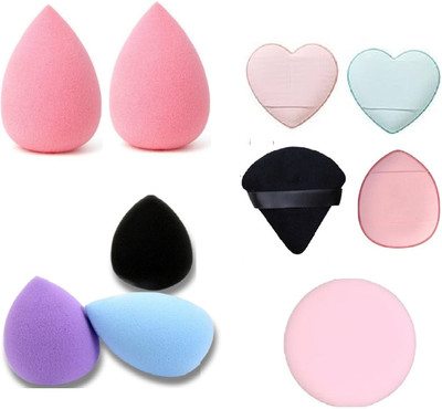Gonegal Makeup Blender, Face Powder Puff Heart Finger Shape Puff Triangle & Round Puff