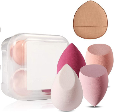 WECHARMERZ 4Pcs Makeup Sponge With Box & 1pcs Finger Sponge Blender Puff