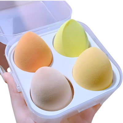 Morbee Ultra soft Blender Makeup Sponge Set of 4 with box (Multicolor)