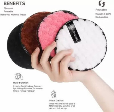 Elecsera Reusable Remover Cleansing Pads Easily Removes Face & Eye Makeup Makeup Remover