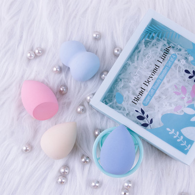 MATT LOOK Blend Beyond Limits Super Soft Latex-Free Beauty Blenders Set Of 4, Ice Blue-02
