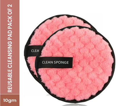 Dazzle Beauty 2Pcs Reusable Soft Microfibre Face Makeup Remover Cleansing Pads