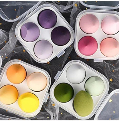 GURIYA Ultra soft Blender Makeup Sponge Set of 4 with box (Multicolor)