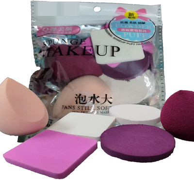 Vagons Make Up Sponge Beauty Blender Puff (Color May Vary)- Set of 6 [AT PUFF SET OF 6]