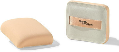 Earth Rhythm Square Makeup Powder Puff for Smooth Coverage | Soft & Travel Friendly | Pck 1
