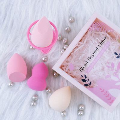 MATT LOOK Blend Beyond Limits Super Soft Latex-Free Beauty Blenders Set Of 4, Pink-01