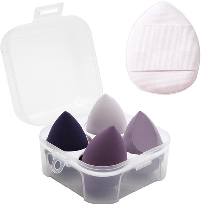 Facejewel Makeup Sponges Set sponges Blending with Egg Case & Finger Sponge