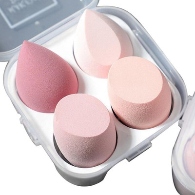 Lenon Blender Sponge 4 Pcs in A Storage Box ,Makeup Cosmetic Puff With Storage Box
