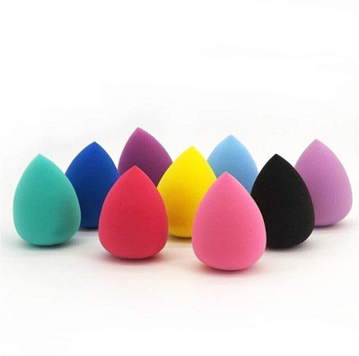 pink shimmer 5 Tear Shape Mini Beauty Blender Sponge With Storage Box