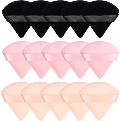 RUBY FACE 15 Pcs Triangle Makeup Puff Powder Puff Face Soft Makeup Puff Pizza Puff