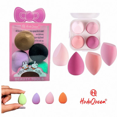 HUDAQUEEN 4 Big and 4 Mini Blenders for Foundation, Concealer & Face Makeup