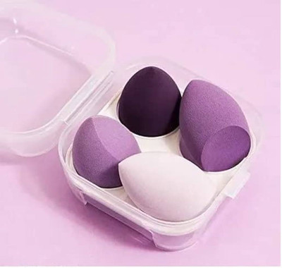 asija makeovers 4 Makeup Sponge Set Blender, Beauty Blending Sponge, with Storage Box