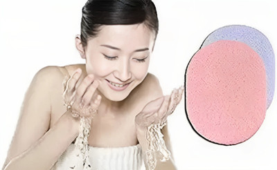 Glamezone 2pcs Facial Natural Soft Cleansing Sponge Puff