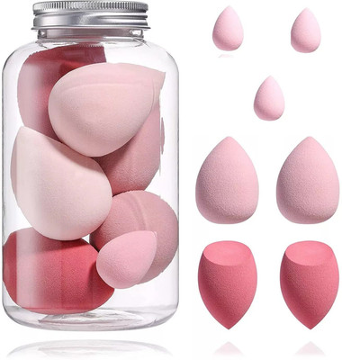 B inik Soft 7 in 1 Makeup Perfecting Sponge Puff Beauty Blender with Plastic Jar