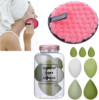 Gonegal Makeup Sponge Set Big+Mini 7pcs with Egg Case Face Cleansing Facial Puff