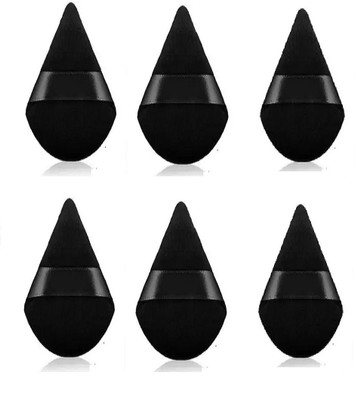UNNTEESH 6 Pc Makeup Puff Soft Powder Sponge Foundation Powder Triangle Sponge with Strap