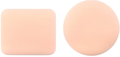 Facejewel 2 pcs Soft Round & Square Makeup Sponge Loose Powder Puff Foundation Sponge
