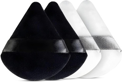 ROODILES Triangle Makeup Puff Soft, Foundation Powder Sponge with Strap Multiuse Pack-4