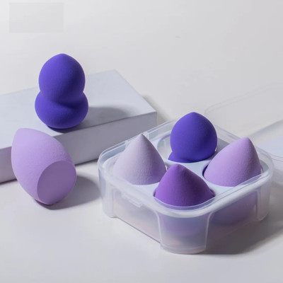 Facejewel Elastic Soft 4in1 Makeup Perfecting Sponge Puff Beauty Blender with Storage Box