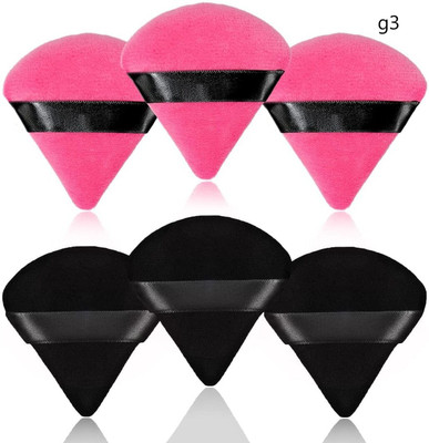 Morbee 6 Pieces Powder Puff Soft Face Triangle Makeup Puff g3