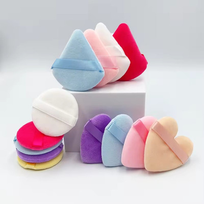 WECHARMERZ Triangle Round Powder Puff Heart Sponge Puff Washable Soft Puff
