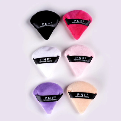 PNF PROFESSIONAL Pizza Powder Puff for Face Makeup | 6 Pcs - Small Triangle Wedge Shape Puff