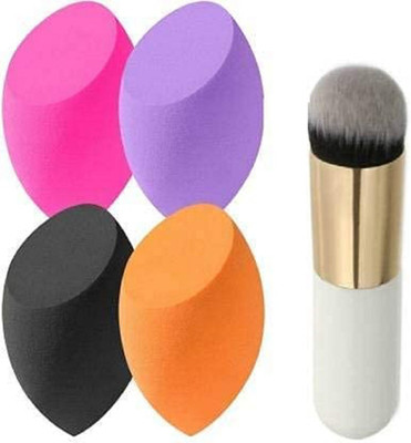 vnz Beauty Blender-Set of 10 Blush Brush with 4 Blending Sponge (5 Items in the set)