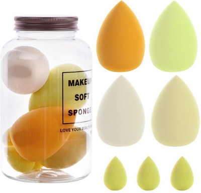 Gonegal Makeup Sponge Set Beauty Face Blender with Egg Case ( 4 Big + 3 Mini)