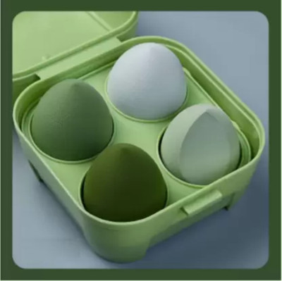 WECHARMERZ Makeup Sponge Puff set 4 Pcs with Storage Box (Multicolor)