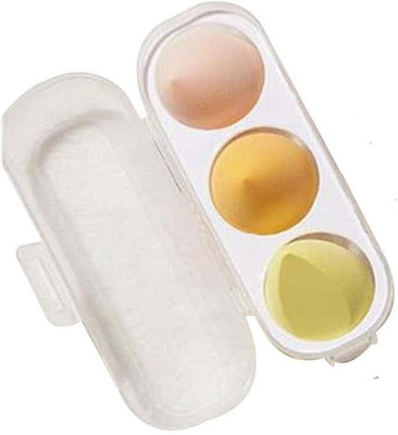 vnz Makeup Sponge Puff 3 Pcs Set with Storage Box