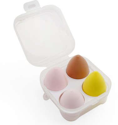 ORAVI Makeup Sponges for Foundation- Beauty Blender Set of 4 + Egg Case Holder