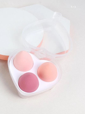 SUNAINA Makeup Sponges set cosmetics Blender Sponge 3 Pcs in a heart shape Box