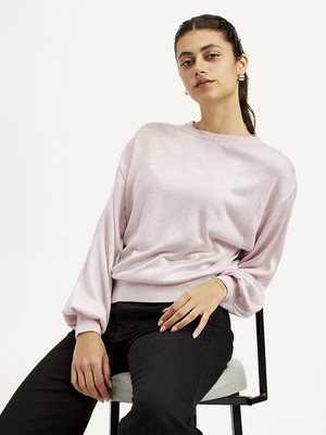 LEVI'S Round Neck Solid Women Pullover