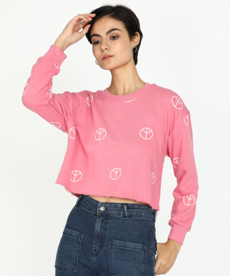 FOREVER 21 Round Neck Printed Women Pullover