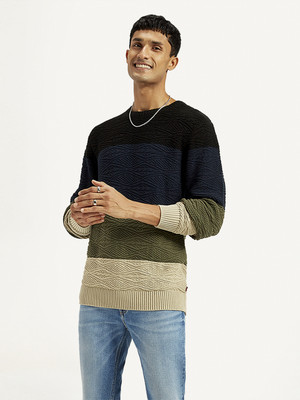 LEVI'S Round Neck Solid Men Pullover