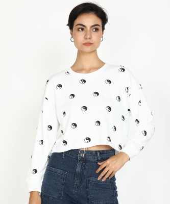 FOREVER 21 Round Neck Printed Women Pullover